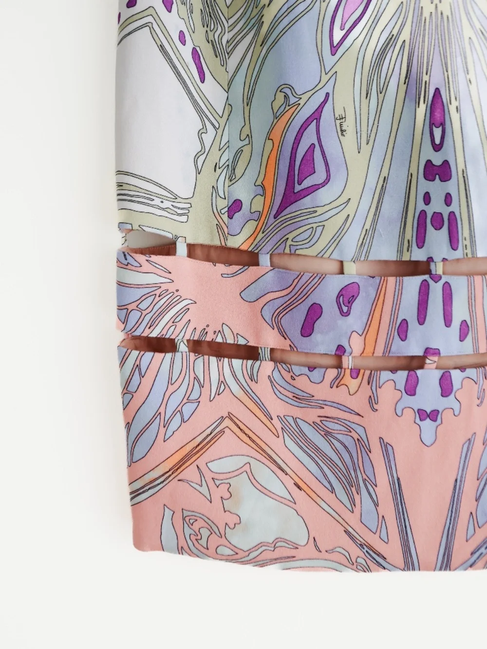 PUCCI spring 2016 pastel silk shift dress 38 IT US 8 - Picture 8 of 11